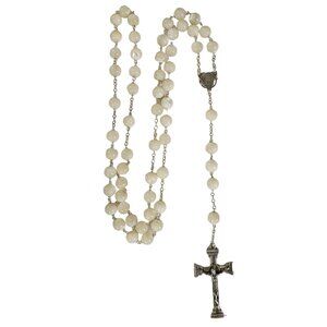 Cipolletti Sterling Silver Shell Bead Rosary L164